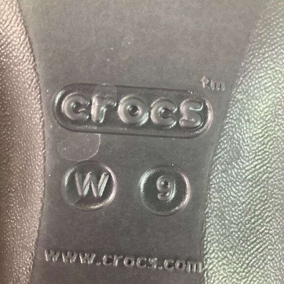 CROCS Prima Ballet Round Toe Slip On Black Women’s Shoes Sz 9 - Picture 9 of 10